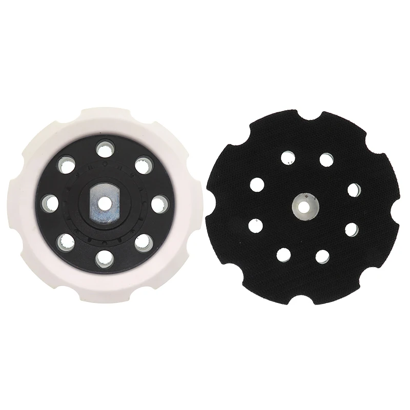 2/5Pcs 5/6 Inch 125mm 8 Holes Sanding Backing Pad Hook & Loop Replacement Part Orbital Polisher