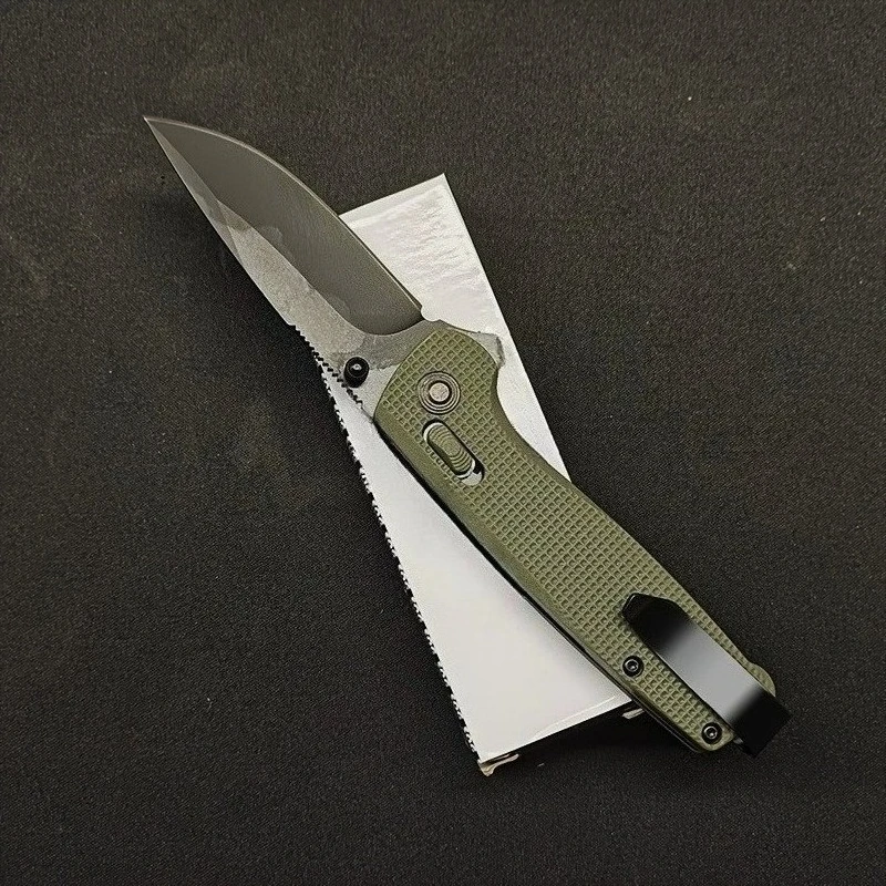 수동 잠금 기능이 있는 접이식 칼 미끄럼 방지 그립 엄지 스터드 EDC 캠핑 나이프 생존 야외 블랙/올리브 그린/오렌지 멀티툴