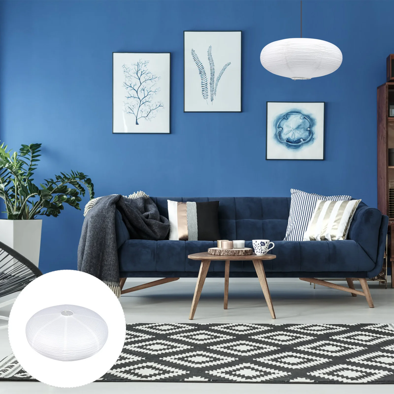 

Paper Pendant Light Shade Simple White Multi-Function Lampshade Home Ceiling Light Cover Eye Protection Lamp Shade