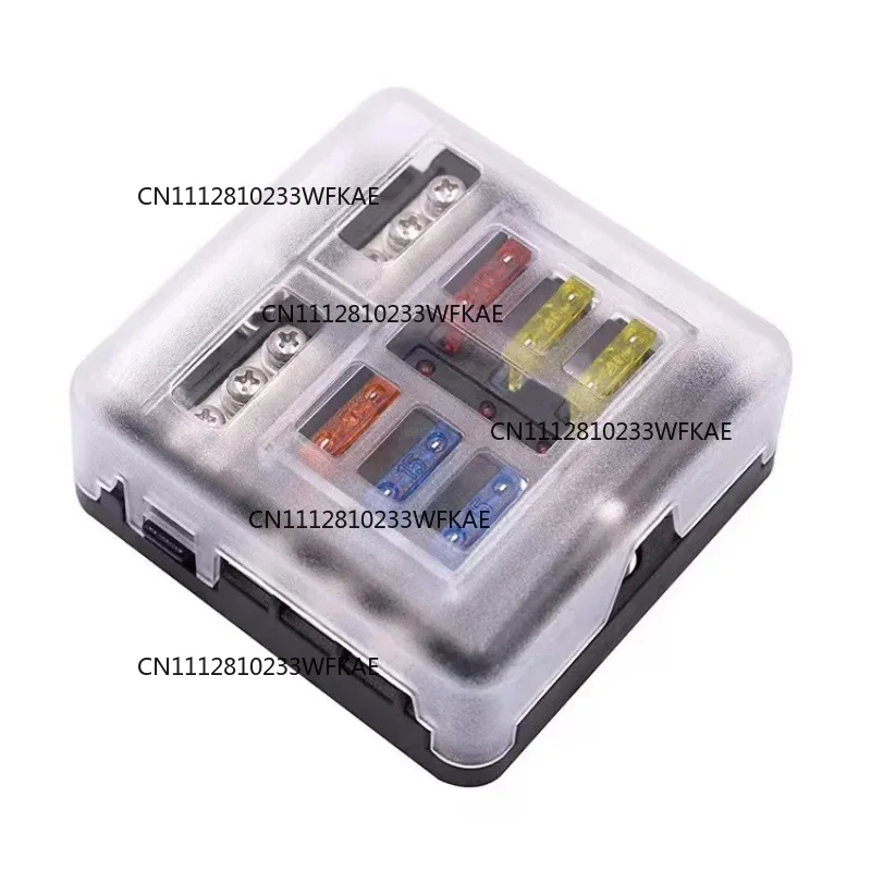 Waterproof Fuse Box Insert Type Multiway Fuse Box with Negative Pole LED Indicator Boat Car Accessories