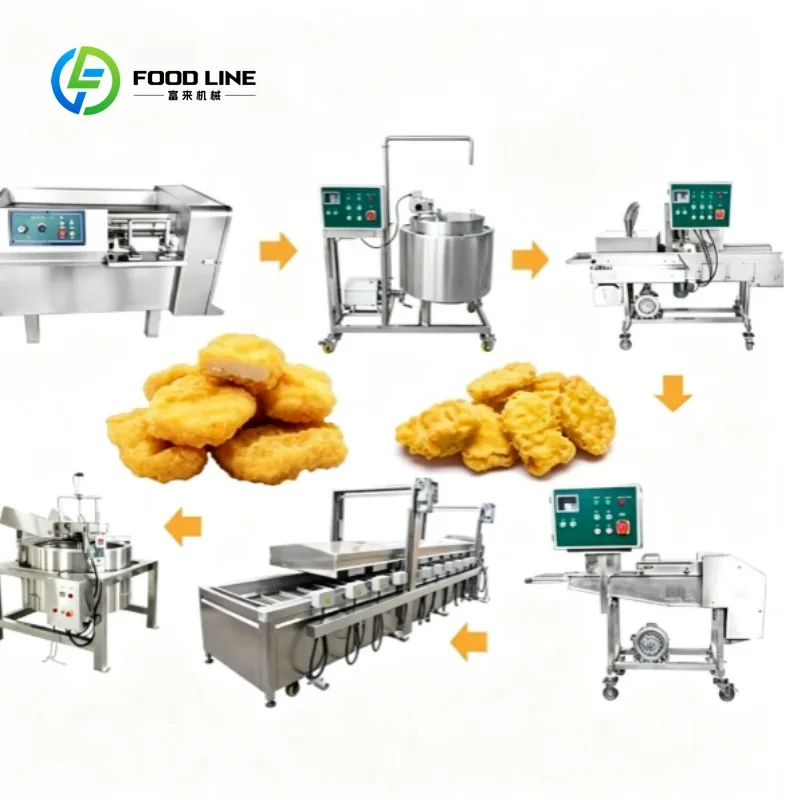 Crispy Fried Chicken Nuggets Production Line
