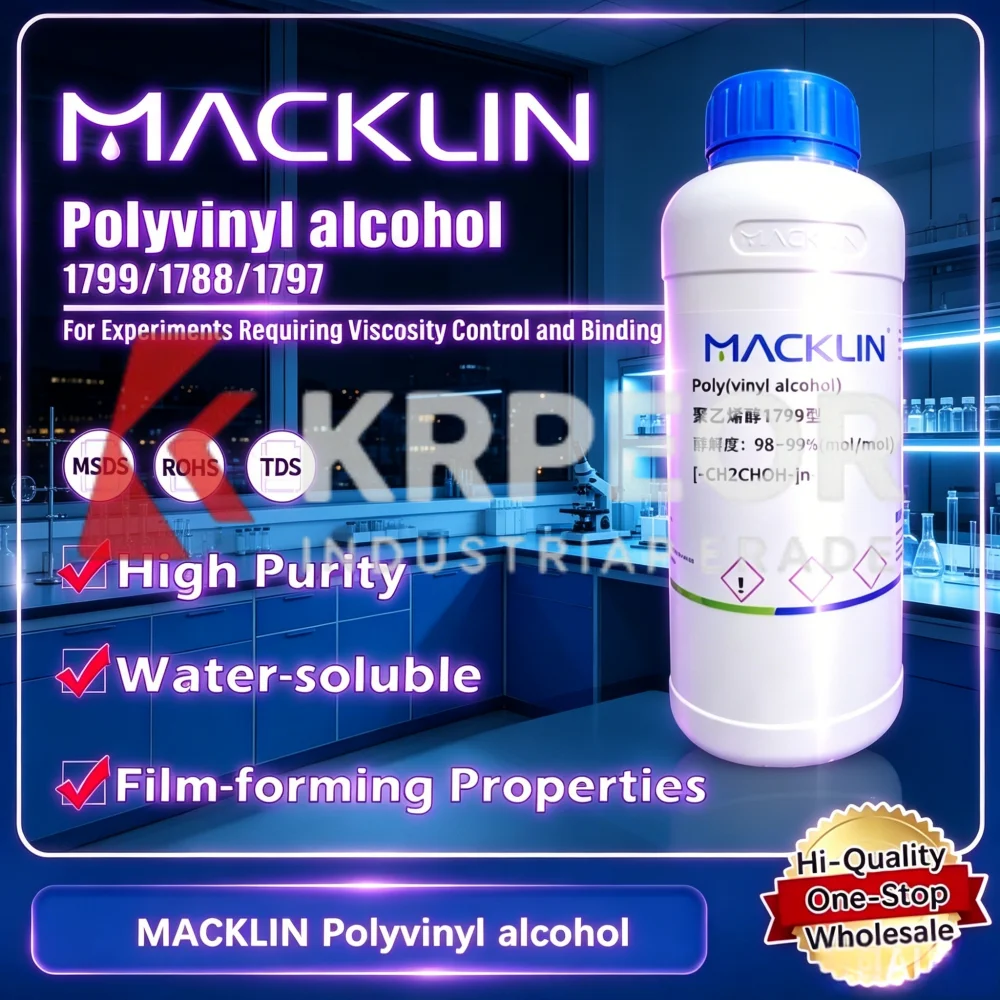 MACKLIN Álcool Polivinílico PVA de Alta Pureza para Uso Laboratorial e Industrial Produto Original