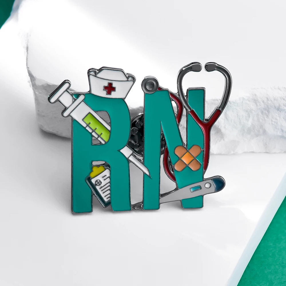 Medical Brooch Letters \