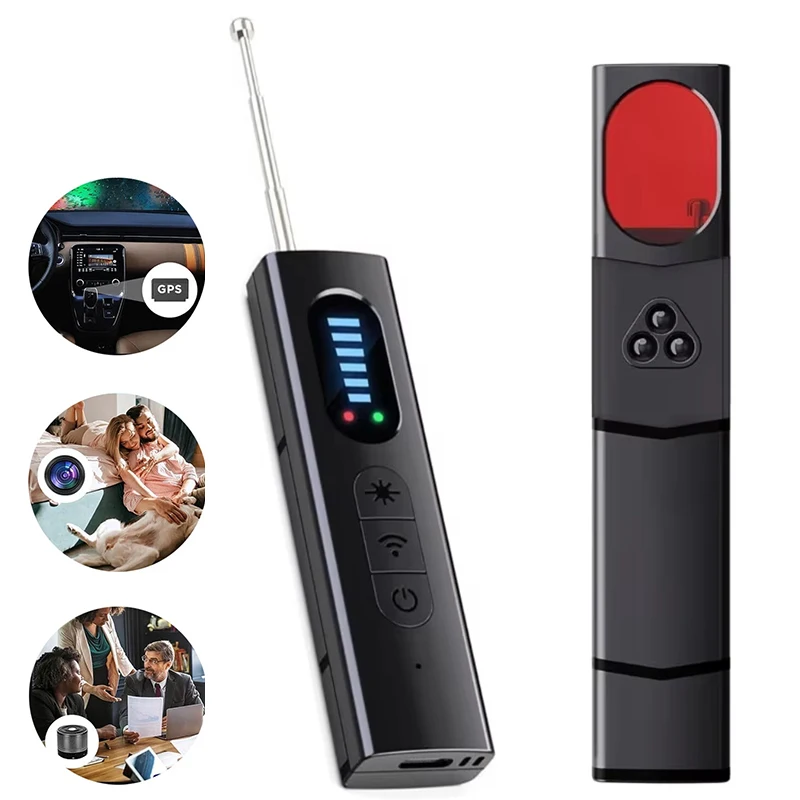 Anti-Spy Detector Anti-Spy Car GPS Tracker Listening Device RF Wireless Camera Detector Scanner Gadget Security Protection GPS