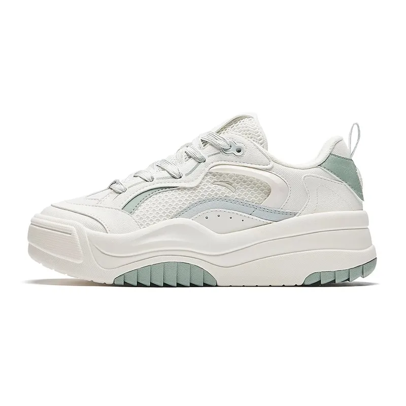 

ANTA Wave Shoes, Low cut Thick soled Board Shoes Women'sSummer Trendy Skateboarding Shoes, Versatile Casual Sports Women's Shoes