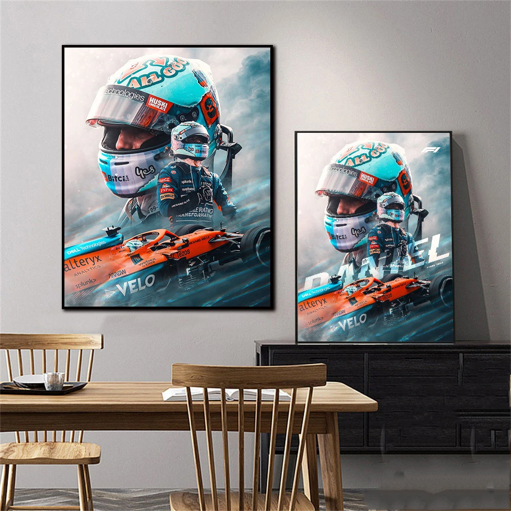 

Wall Art Canvas F1 Racing Figure Poster Painting Home Decor For Living Room Racer Picture Print Bedroom Mural Framework