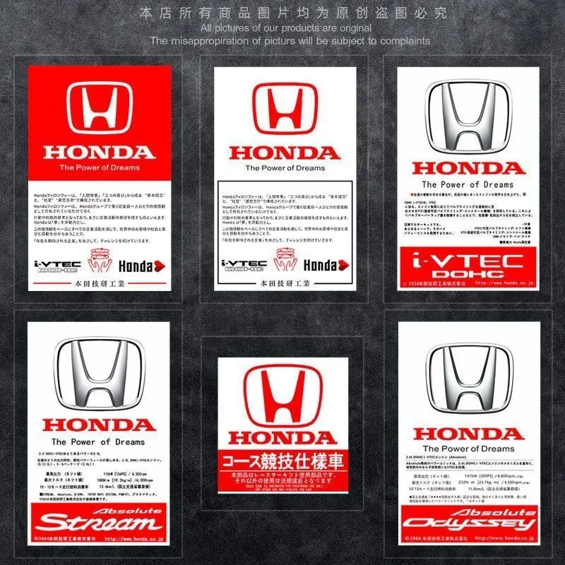 Car Electrostatic Film Sticker Mugen Power Electrostatic Film For Honda Mugen Power Civic Accords CRV Odyssy Hrv JazzCBRVTECVFR