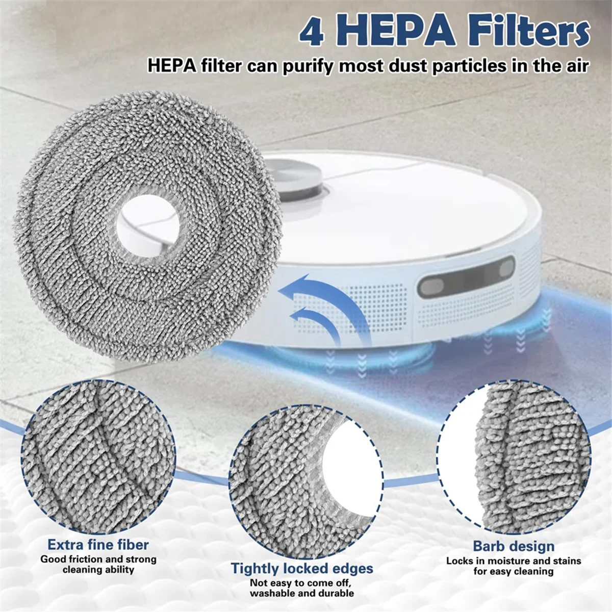 مجموعة الملحقات لـ Dreame L10S Ultra /L10 Ultra جهاز آلي لتنظيف الأتربة فرشاة جانبية رئيسية مرشحات HEPA وسادات ممسحة أكياس الغبار # قادرة على