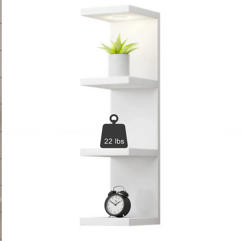 

Light luxury pull-out shelf wall hanging living room simple wall storage rack bedroom wall shelf multi-layer storage rack