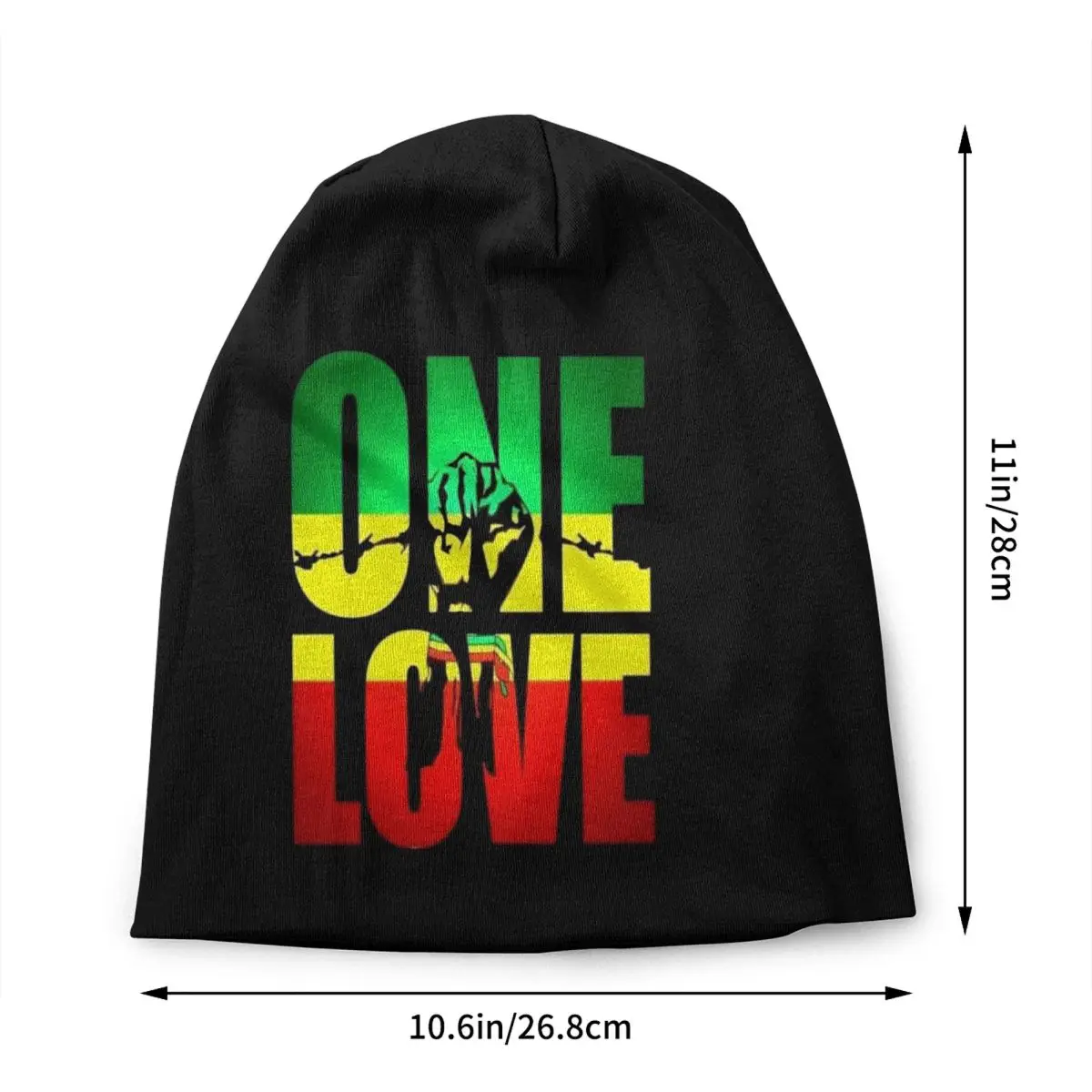 Custom One Love Reggae Jamaica Flag Bonnet Hat Knitting Hat Men Women Cool Unisex Warm Winter Beanies Cap