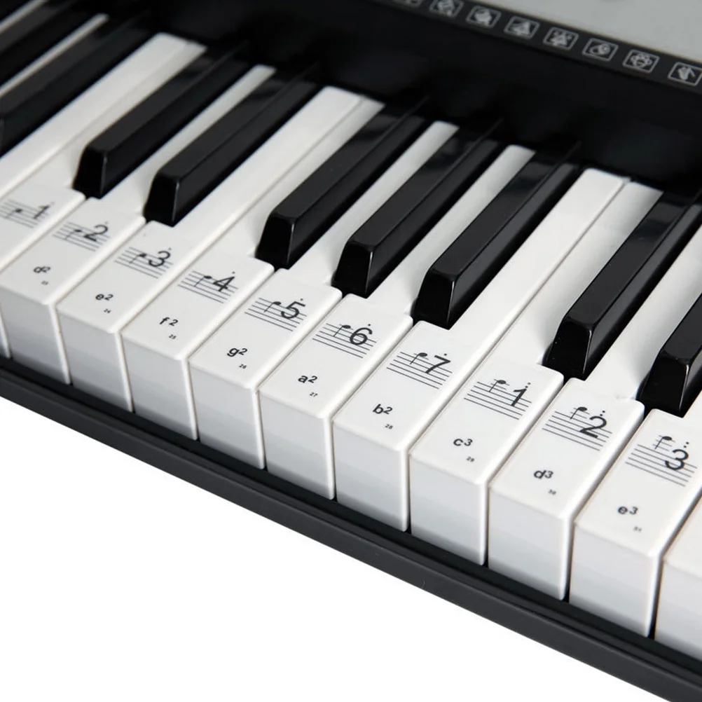 

3Pcs Piano Stickers Keyboard Note Labels for Beginners with Sheet Music Design Bright Color Key Stickers Easy Apply Removable