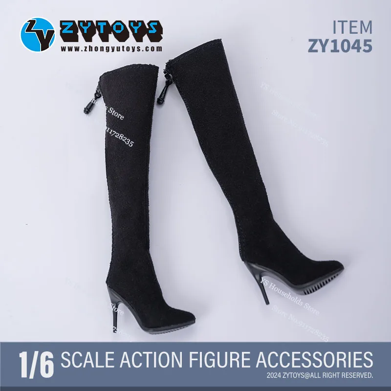 ZYTOYS ZY1045 1/6スケール 女性兵士 ロングチューブニーハイブーツ アクセサリー おもちゃ ファッションシューズ 12インチアクションフィギュア ボディデコレーション用