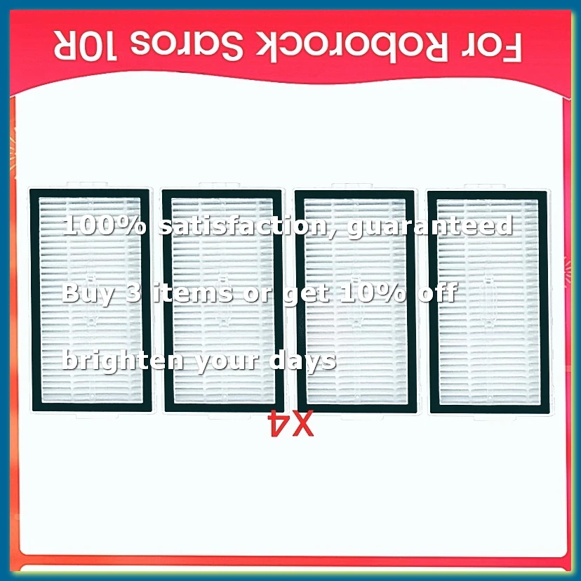 4 Pack Replacement HEPA Filter for Saros 10R Robot Vacuum Cleaner Accessories