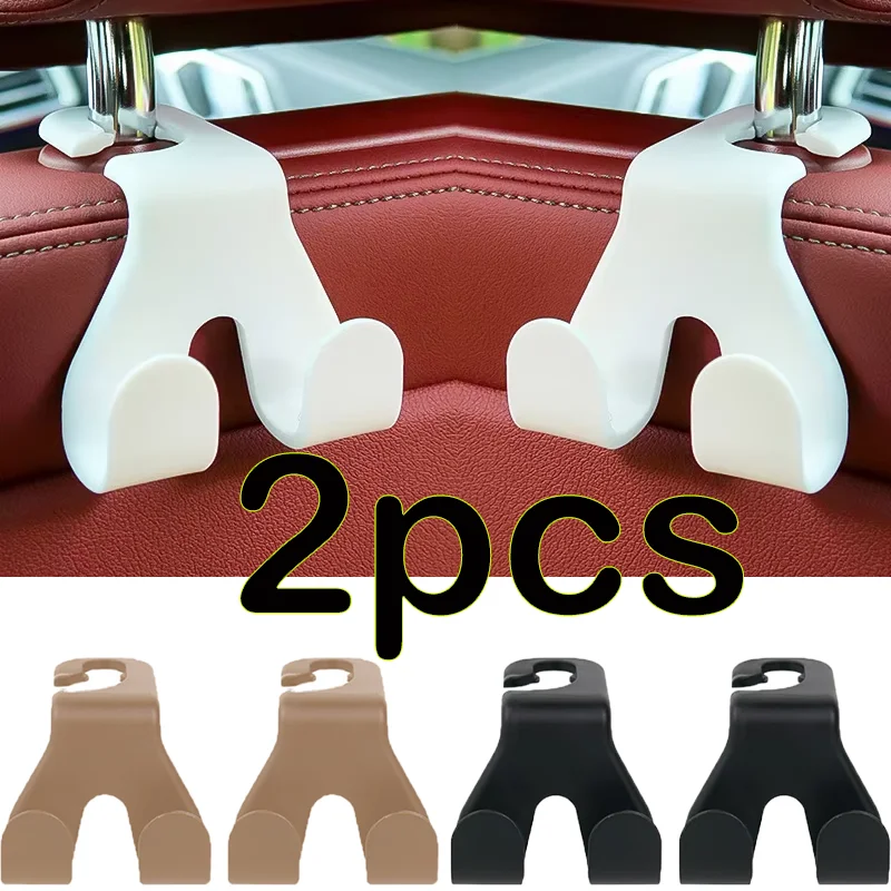 

Car Back Seat Double Headrest Hook Creative Muiltifunction Cars Organizer Handbag Bag Storage Hooks Auto Interior Accessories