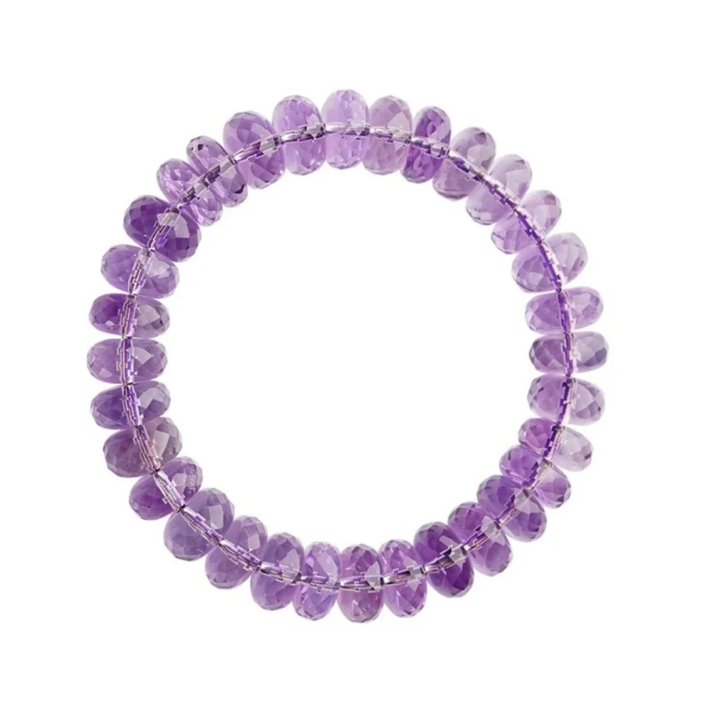 

Браслет из граненых бусин с натуральным аметистом, 8 мм, для женщин и мужчин, эластичный браслет, серьги «сделай сам», ожерелье, изготовление ювелирных изделий