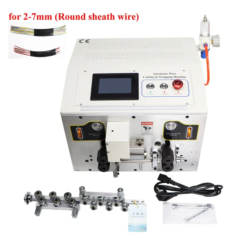 2-7mm SWT508 Electric Round Sheath Wire Stripping Machine Scrap Cable Peeling Cutter with Blades