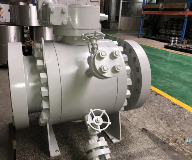 Válvula de bola montada Trunnion WCB de alta presión de calibre completo para agua, aceite y Gas