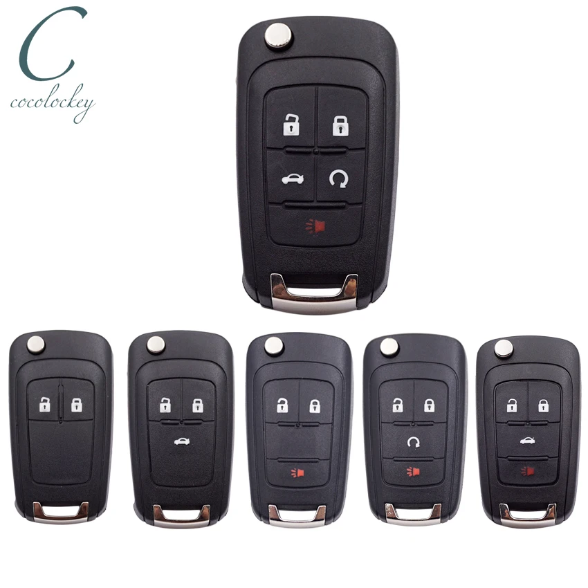 Cocolockey for Chevrolet Remote Car Key Fob for Chevrolet Chevy Cruze Malibu Camaro Aveo Equinox Impala Sonic Smart Key Case 