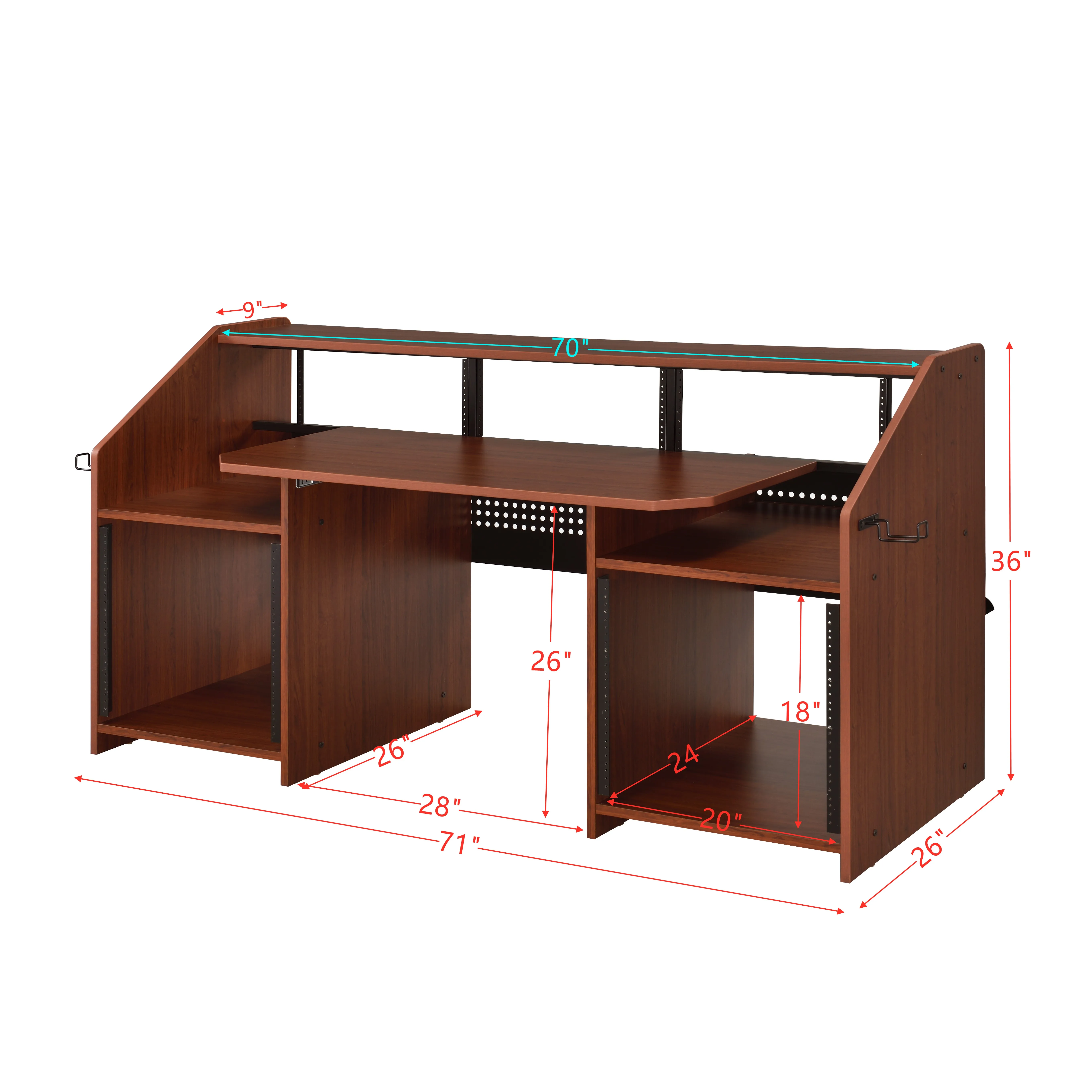 

ACME Annette Music Desk, Walnut & Black Finish