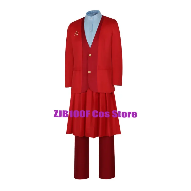 Game Cosplay Anime Hunger Coriolanus Snow Cosplay Red Uniform Jacket Pants Vest Suit Outfits Halloween Party Role Playclothing