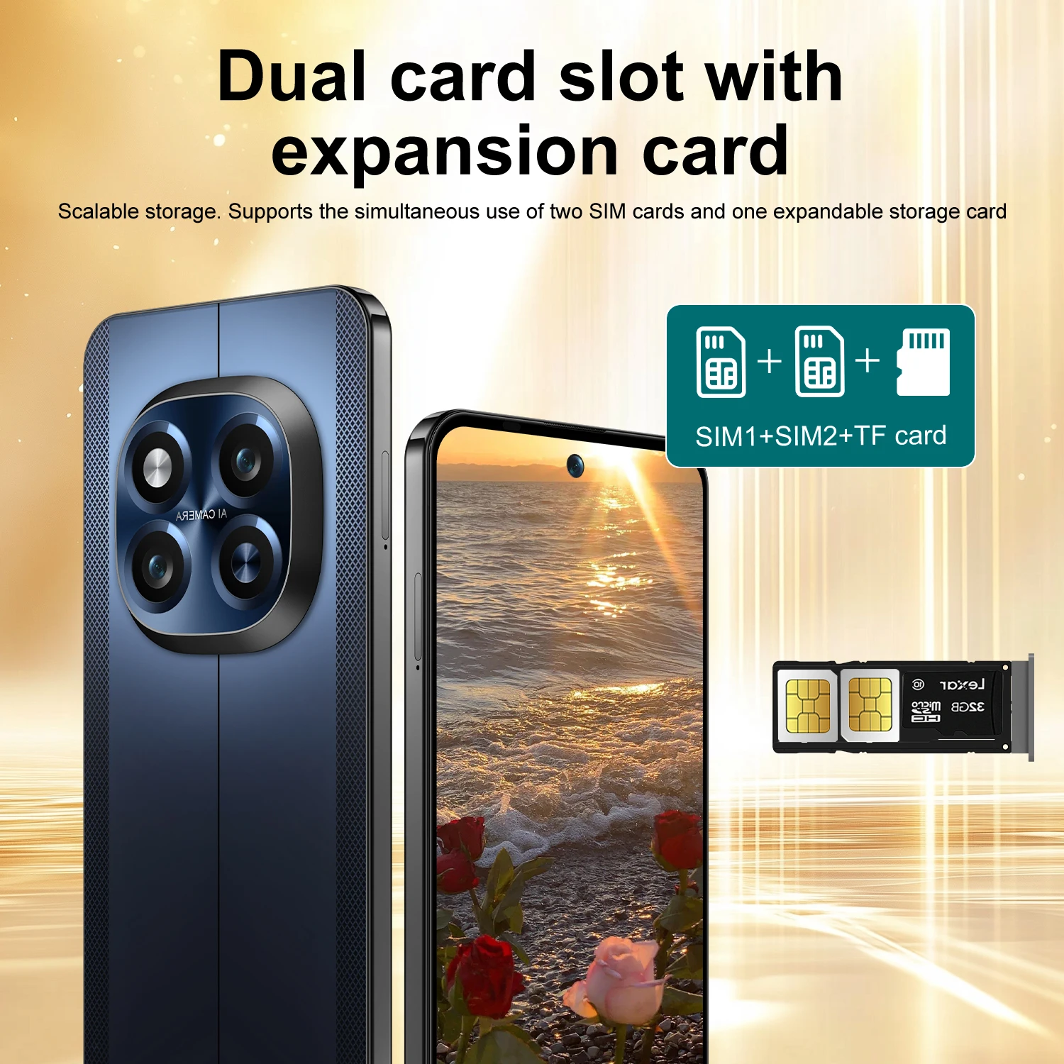 IVMI Note15 Pro Smartphones Android Dual SIM 6.6" 3GB RAM 16GB ROM 5+13MP WIFI GPS Google Play Store 4G Face ID Mobile Phones