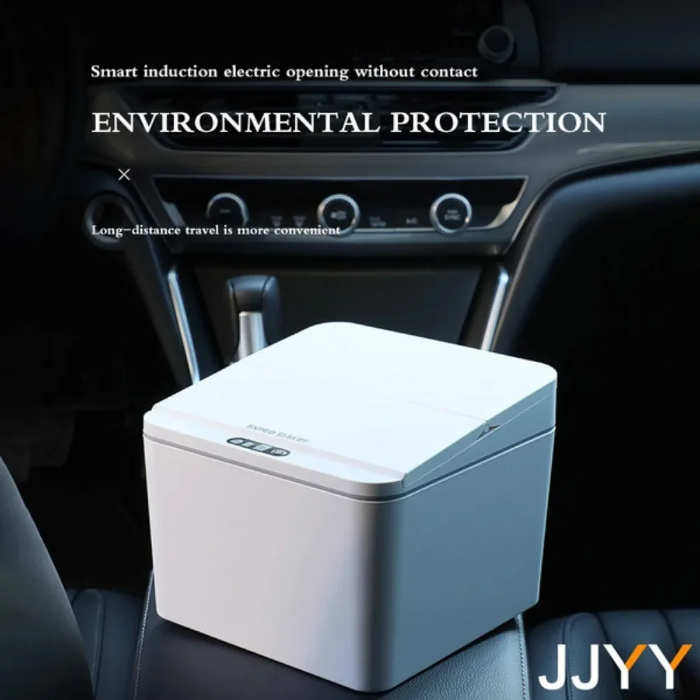 JJYY 4L/6L Intelligent Sensor Organizer Desktop Intelligent Contactless Auto Open Trash Can Car Office Home Essentials