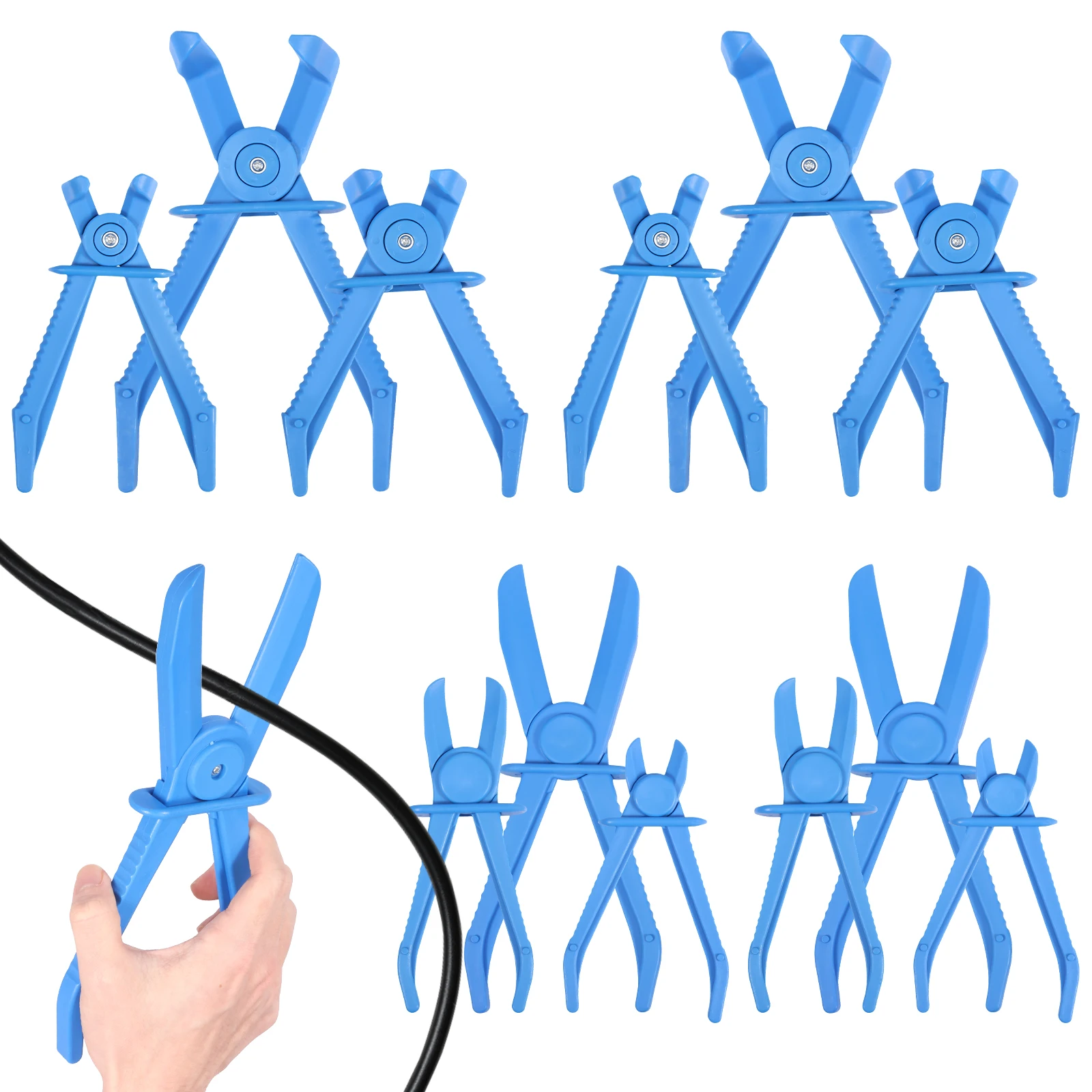 

12 шт./компл., плоскогубцы для зажима автомобильных шлангов, инструмент для зажима тормозных топливных магистралей, плоскогубцы для ремонта автомобилей, ручной инструмент для снятия зажима шланга