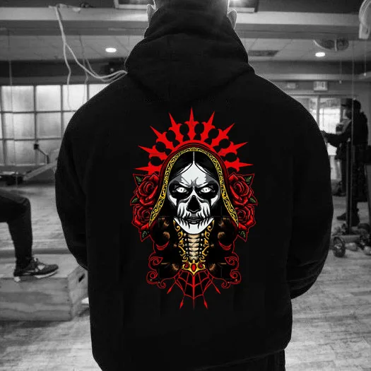 Day of The Dead Praying La Calavera Catrina Hoodie Men Women Autumn and Winter Creative Skulls Sweatshirt Casual Warm Sportswear