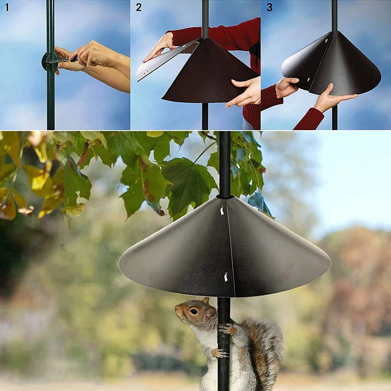 Wrap Around Squirrel Raccoon Baffle Foldable Hangable Baffle Protect Bird Houses from Squirrels Raccoons and Rodents