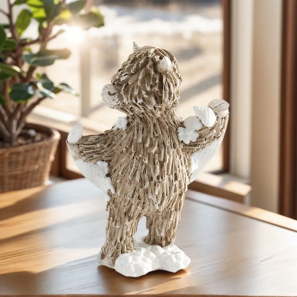 1 Stück lustiges Highland-Kuh-Badezimmer-Ornament – kreative Dekoration aus Kunstharz für Badezimmer und Wohnzimmer, lustige Büro- und Heimdekoration, Weihnachten, Halloween, Valentinstagsgeschenk, keine elektrische Energie erforderlich