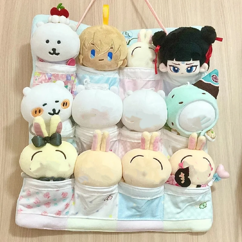 

Cute Doll Sleeping Bag Can Hold 12pcs Of 10-13cm Cotton Dolls Cartoon Wall Mounted Storage Bag Card Doll Decoration Accessories