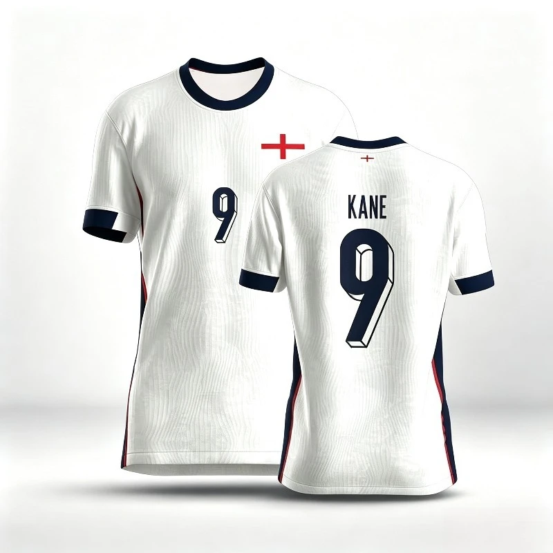 England‑Inspired Fan Concept Football Jersey No.10 No.9 3D Print Quick‑Dry Unisex Outdoor Sports Commemorative Short Sleeve Tee