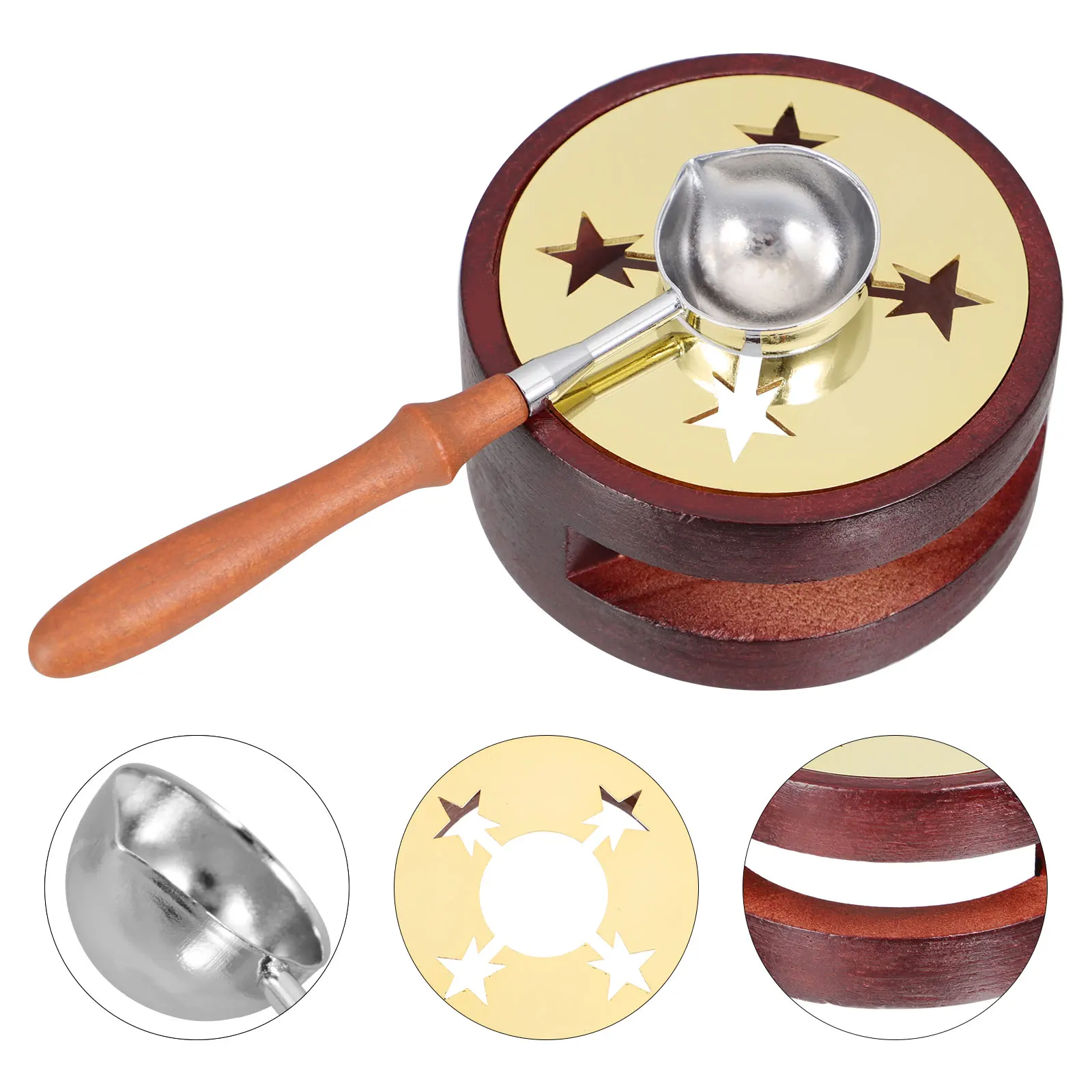 

Wax Melting Stove Sealing Warmer Furnace Stamp Making Kits Wood Material DIY Tools Home Decoration Envelope Sealing Wax Beads