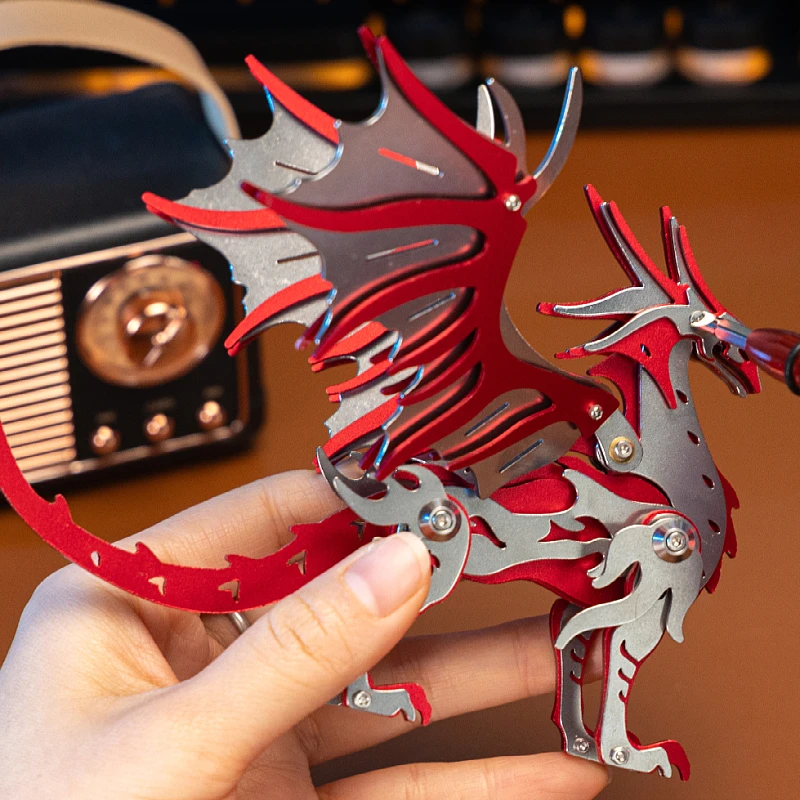 MOKR Mo Yi طويل ثلاثية الأبعاد بازل قطع معدنية لعبة أطفال لتقوم بها بنفسك تجميع نموذج عيد الميلاد السنة الجديدة هدية عيد ميلاد التعليم التدريب