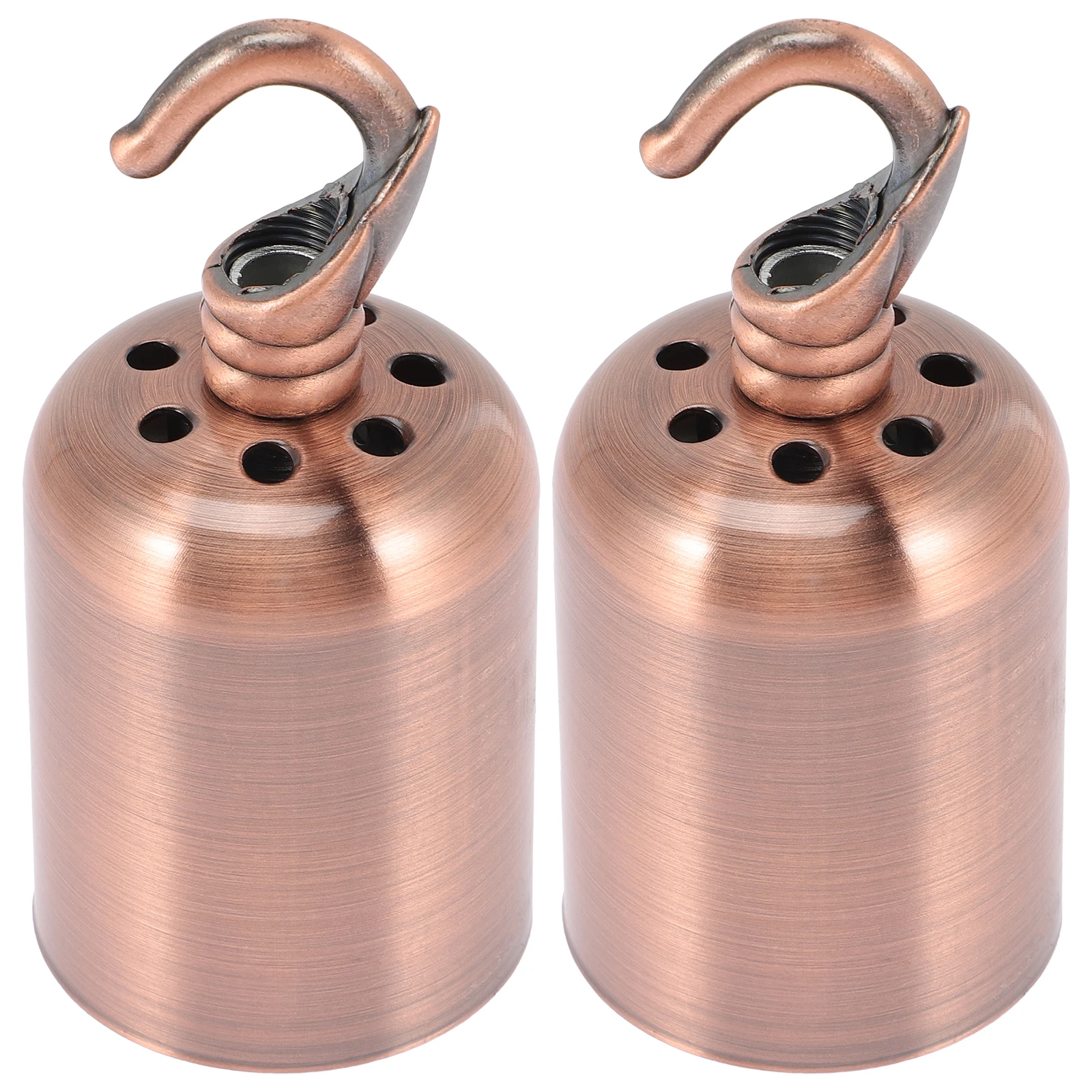 

2Pcs High-end Metal Lamp Holder with Hook for Bedroom Living Room Elegant Practical Light Socket Replacement