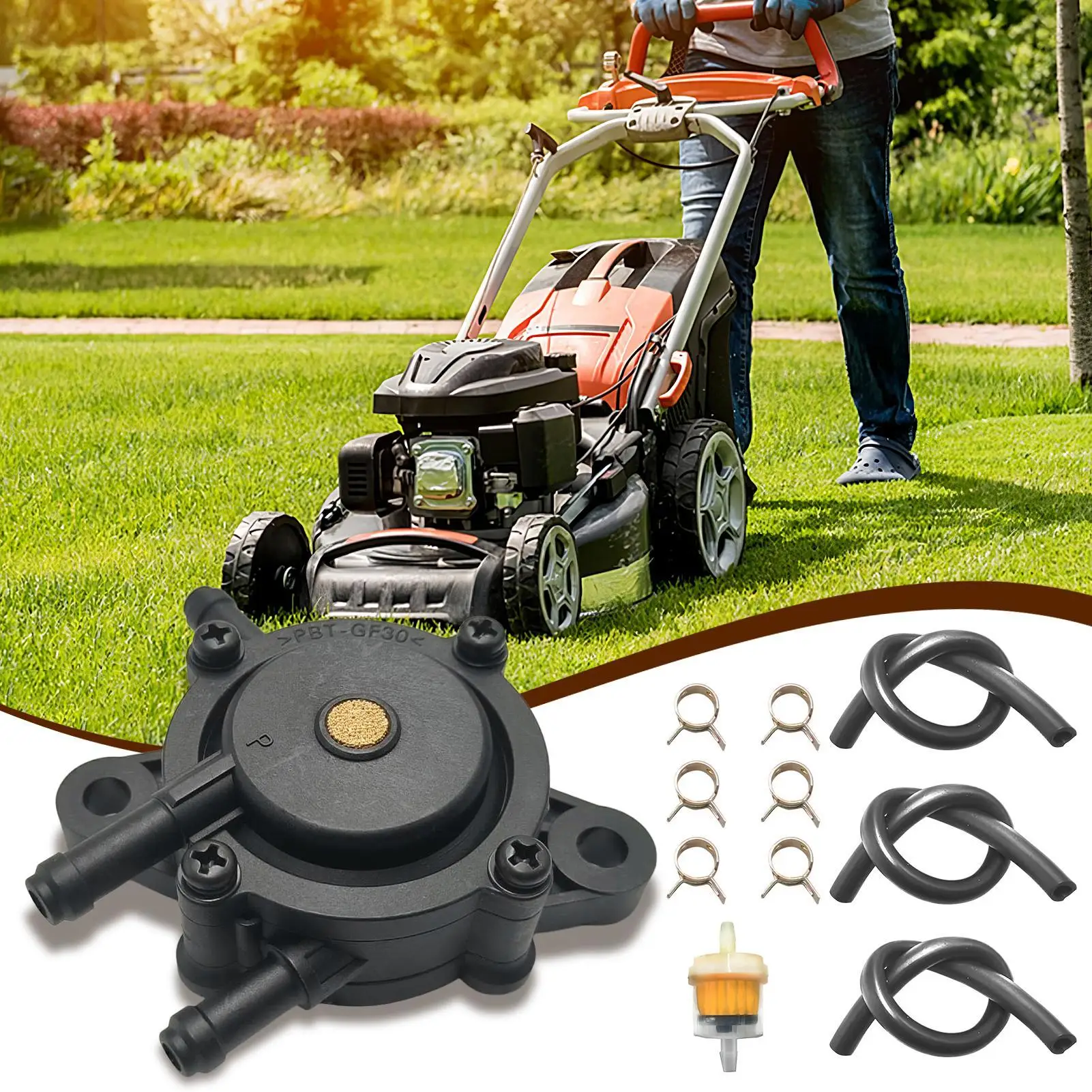 

Lawn Mower Oil Pump With Filter Small Engine Pump With Oil Filter Wear-Resistant High Efficiency Small Engine Replacement Parts