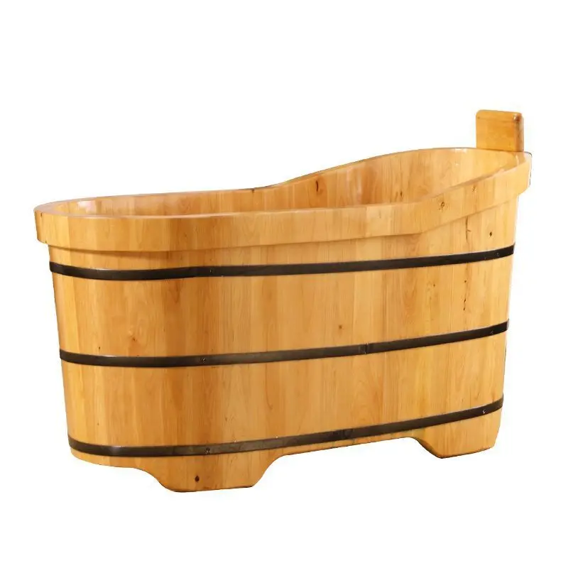 

DSA Home Household Bathing Thickened Cypress Bathing Adult Wooden Bucket Bath Solid Wood Bath Full Body Household