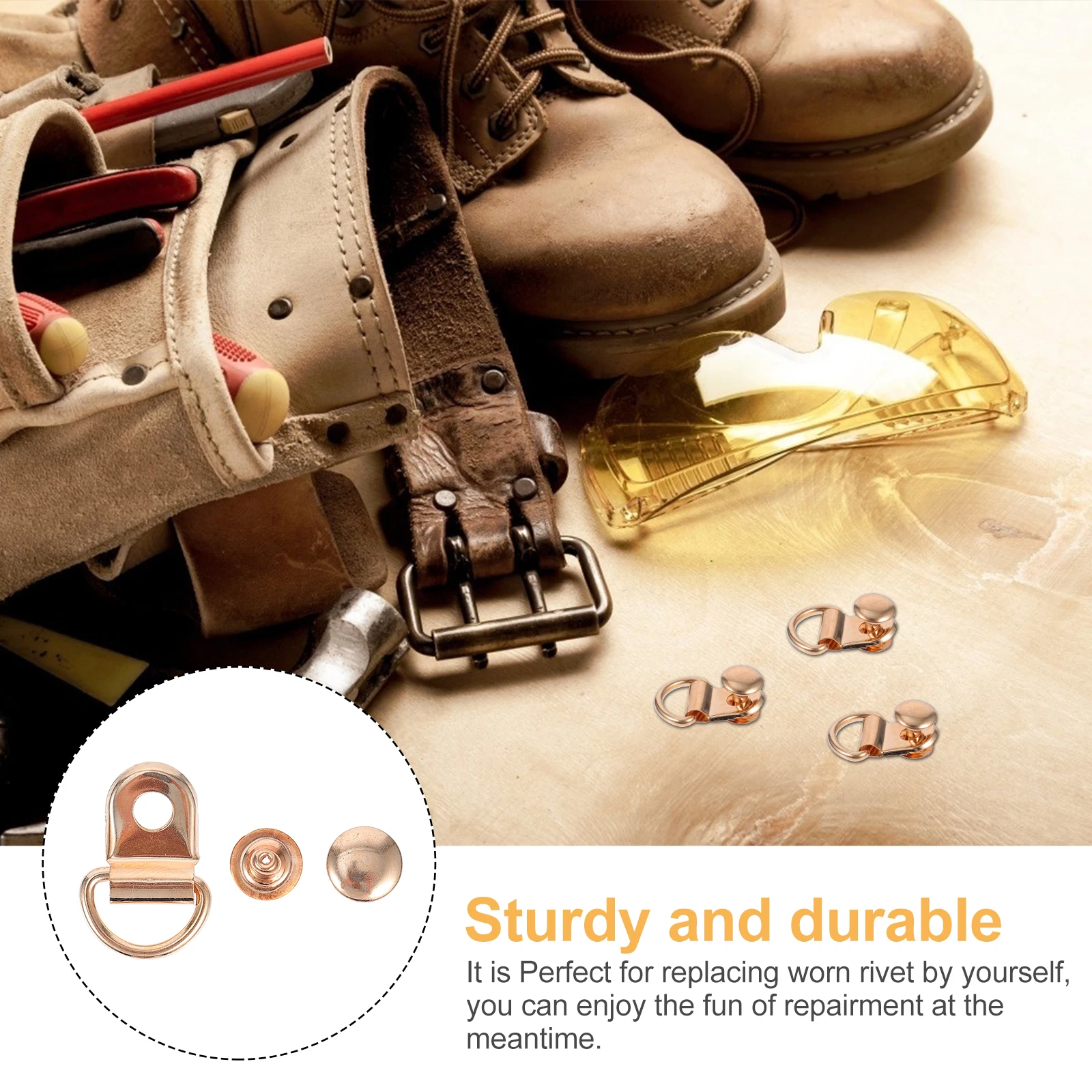 

30 Sets Caravanized Buckle Accessories Shoes Button Bag Stainless Steel Durable Buttons Tool