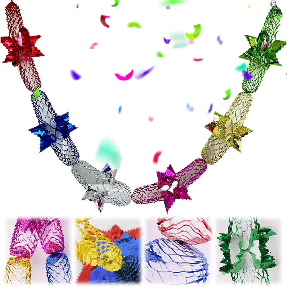 Christmas Foil Garland Metalic Foil Garlands Ceiling Hanging Tinsel Xmas Party Decor Home Decoration Party Supplies