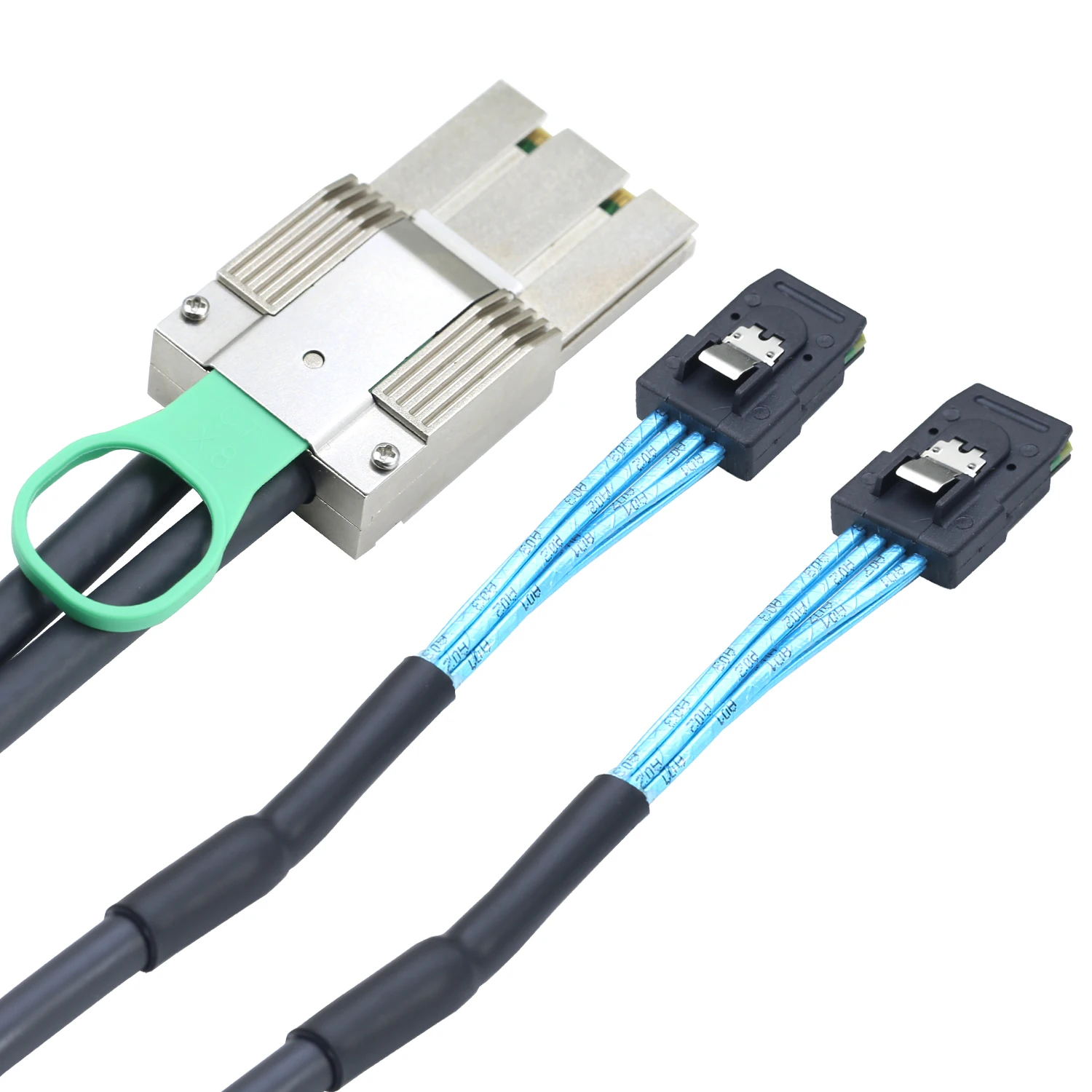 PCIE Zinc Alloy Dual express iPass MINI SAS HD SFF-8088 8X 68P High-Speed I/O male to 2X Mini SAS SFF8087 36P male Adapter cable