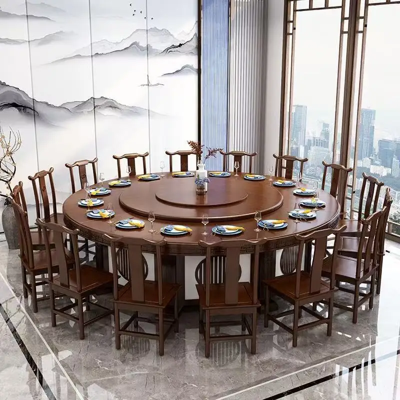 custom.Hotel Dining Table New Style Large Round Table Restaurant  20-person 15-person Table