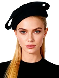 Elegant Red & Pink Wool Felt Wedding Fascinator Hats for Women Ladies Black Formal Church Ceremony Kentucky Tea Party Bow Access