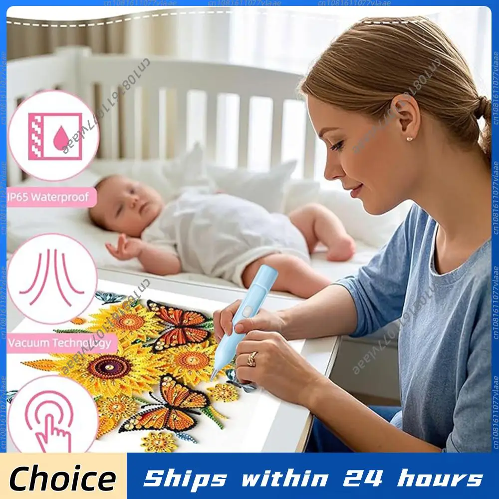 

Vacuum Diamond Art Pen with USB C Cable Diamond Art Accessories Pen Electric Vacuum Diamond Art Painting Pen for Beginners
