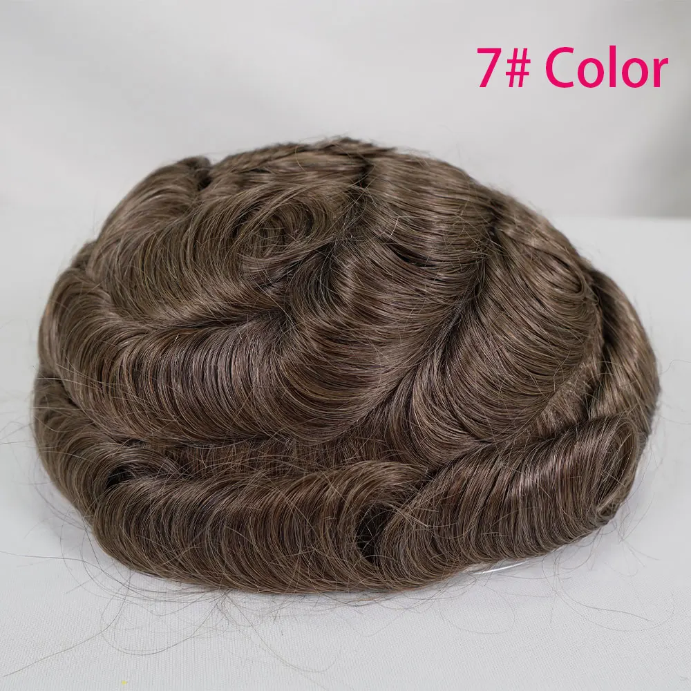 Full Lace Toupee For Men Human Hair Systems Unit Men's Lace Base Wig Breathable Male Capillary Prothesis Man Wigs