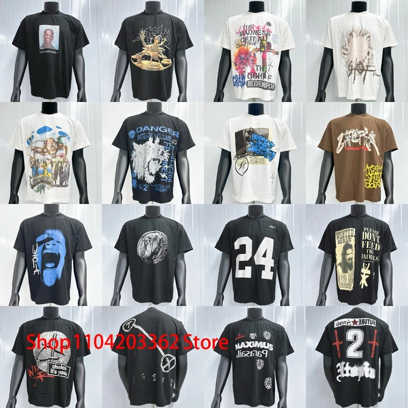 Camiseta Unisex de Cactus Jack, camisetas de algodón cómodas de manga corta para verano, camisetas de utopía con cuello redondo y estampado Retro de estilo Hip Hop