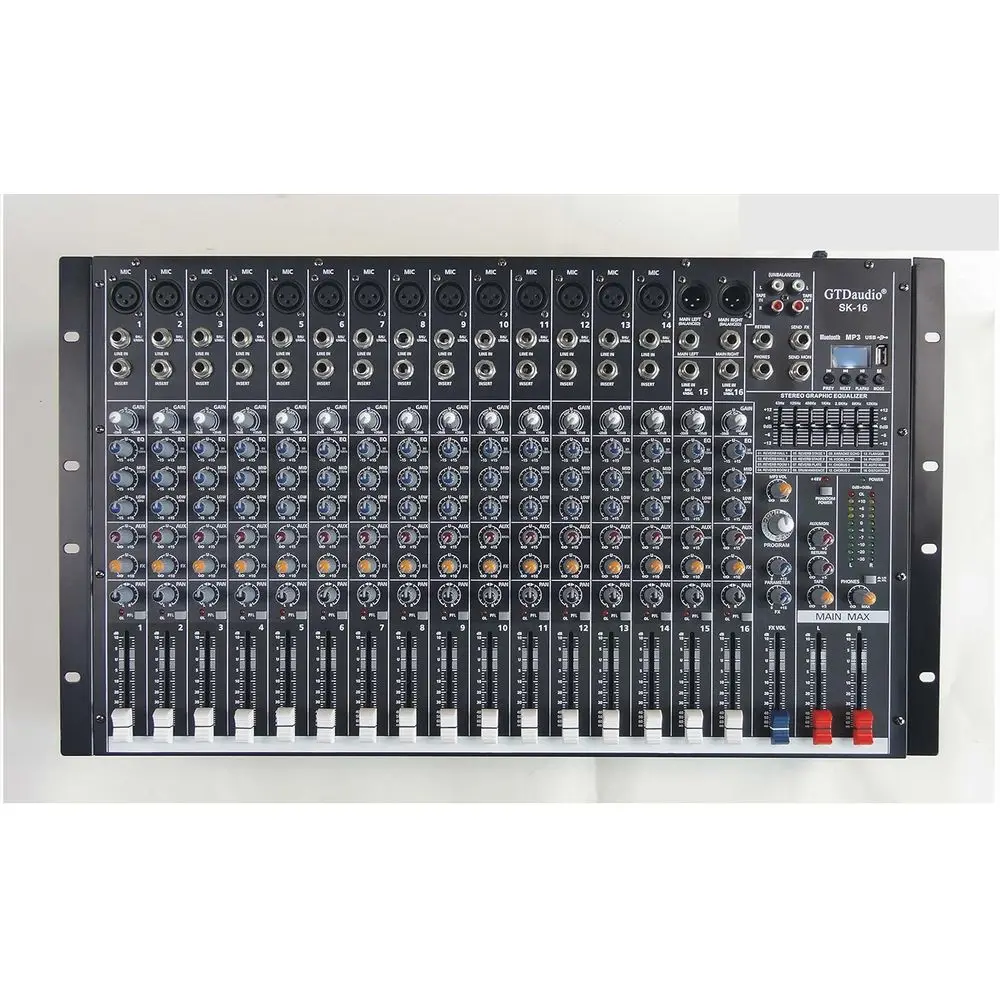 

GTD-Audio 16 Channel Proional Powered Mixer Power Ampliier DJ Ampliier, USB, EQ, Eect