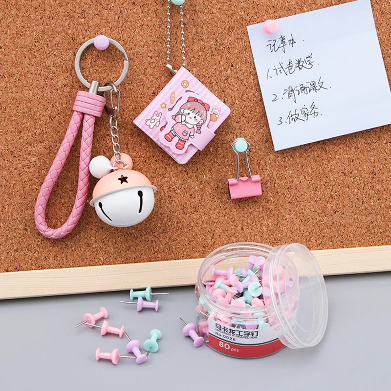 Macaroon Push Pin Painting Pin Suitable For Bulletin Boards, Maps, Posters, and Craft Projects 80 Pieces