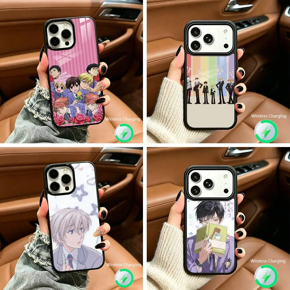 

Anime-Ouran High School Host Club Phone Case For IPhone17 16 15 14 13 12 11 Pro Max 16/15/14Plus Wireless Charger Cover Funda