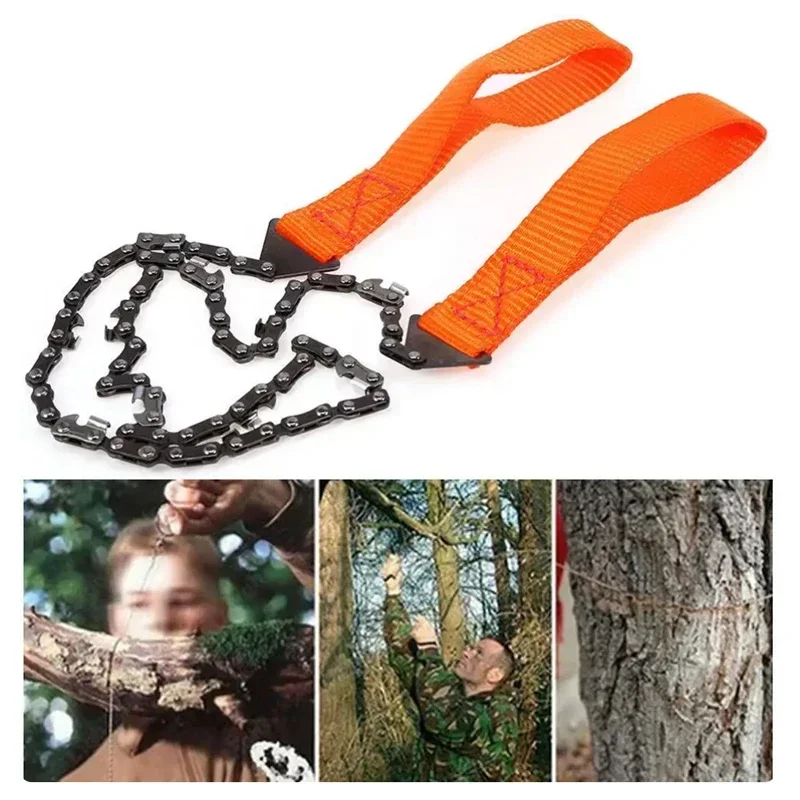 11 Teeth Outdoor Portable Hand-drawn Wire Saw Field Mountaineering Life-Saving Chain Saw Tool Multi-function Saw Chain Pocket