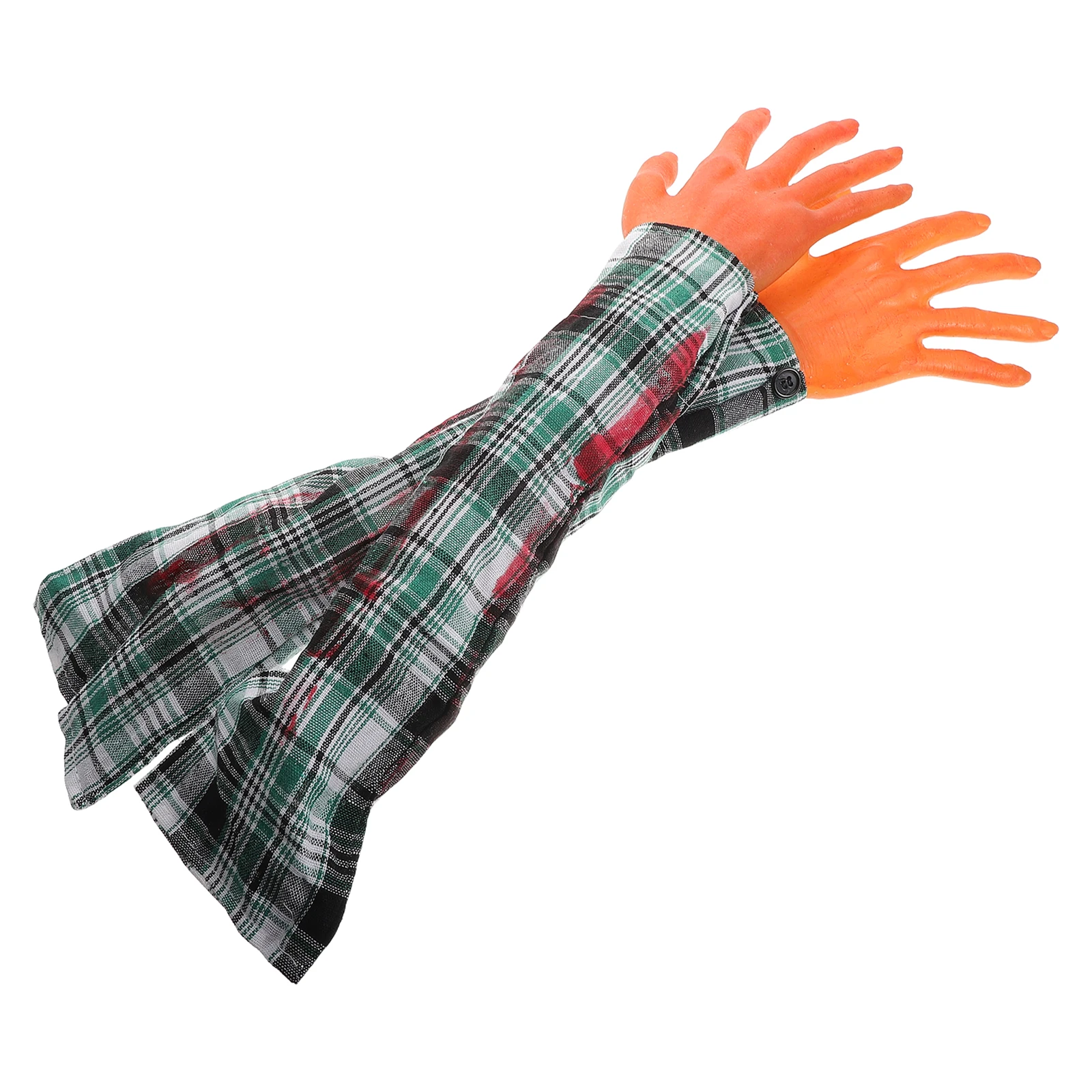 

2 Pcs Horror Props Fake Hands Halloween Arm Model Broken Furnishings Artificial Creepy Vinyl Body